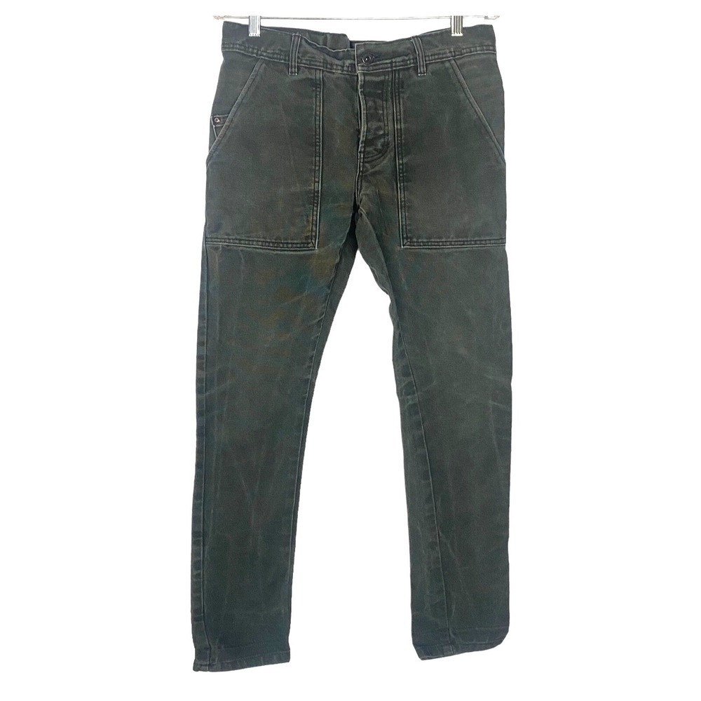 INDIGOGENE Men Button Fly Raw Selvedge Denim Jeans Sz 33 Faded Black 10a-12